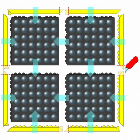 Dalles à bulles nitrile modulable Dalles à bulles nitrile modulable