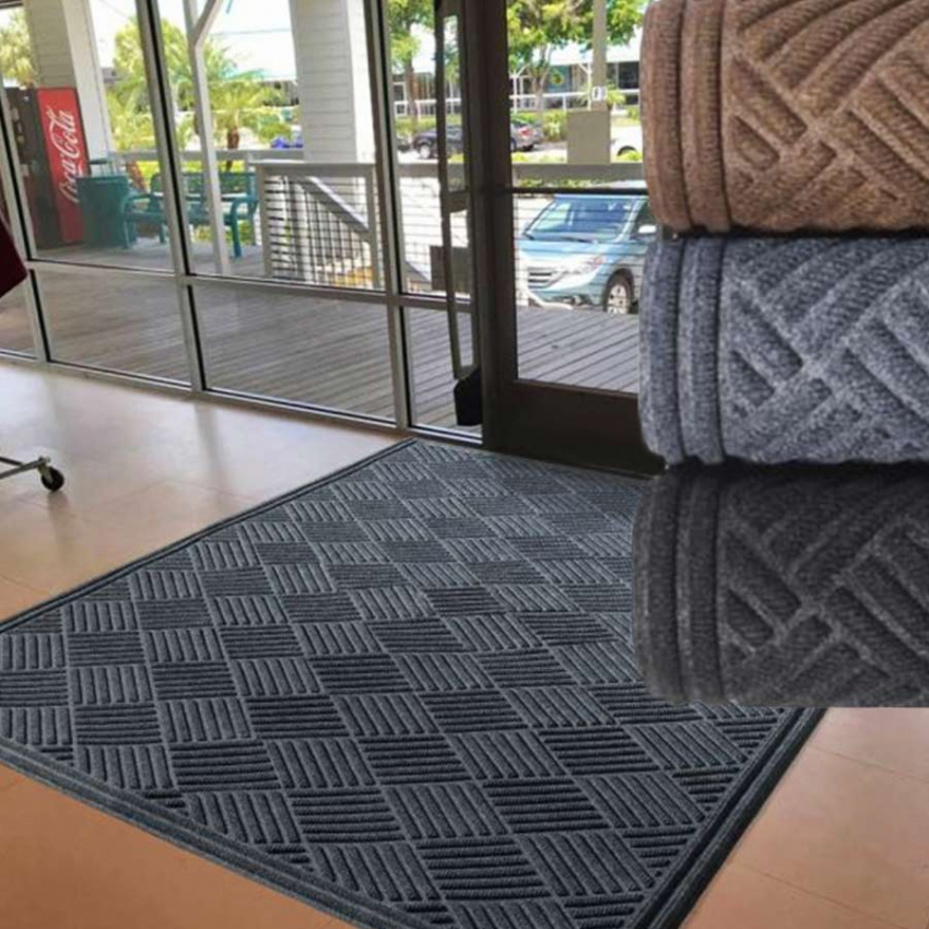 Tapis d'entrée paillasson très absorbant en microfibres