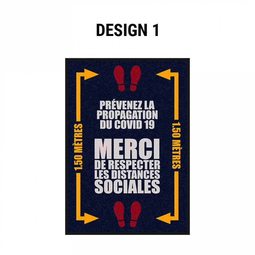 Tapis signalétique et distance social Tapis distances sociales - 89 - 