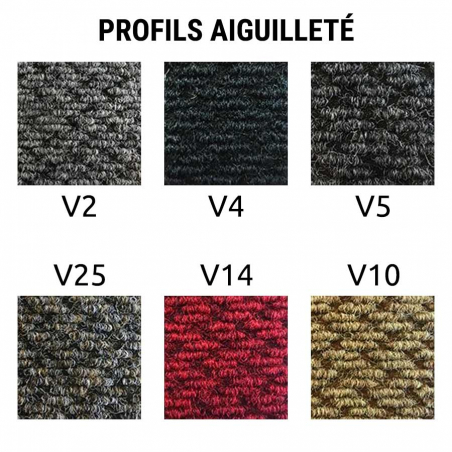 Tapis structure plastique caoutchouc/aiguilleté - Tapis aluminium Tapis structure plastique caoutchouc/aiguilleté - Tapis aluminium