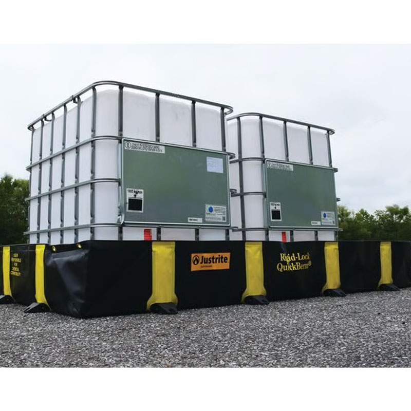Protection de sol et stockage industriel Bac de rétention souple pliable avec équerres - 981.264 - Rigid-Lock Quickberm