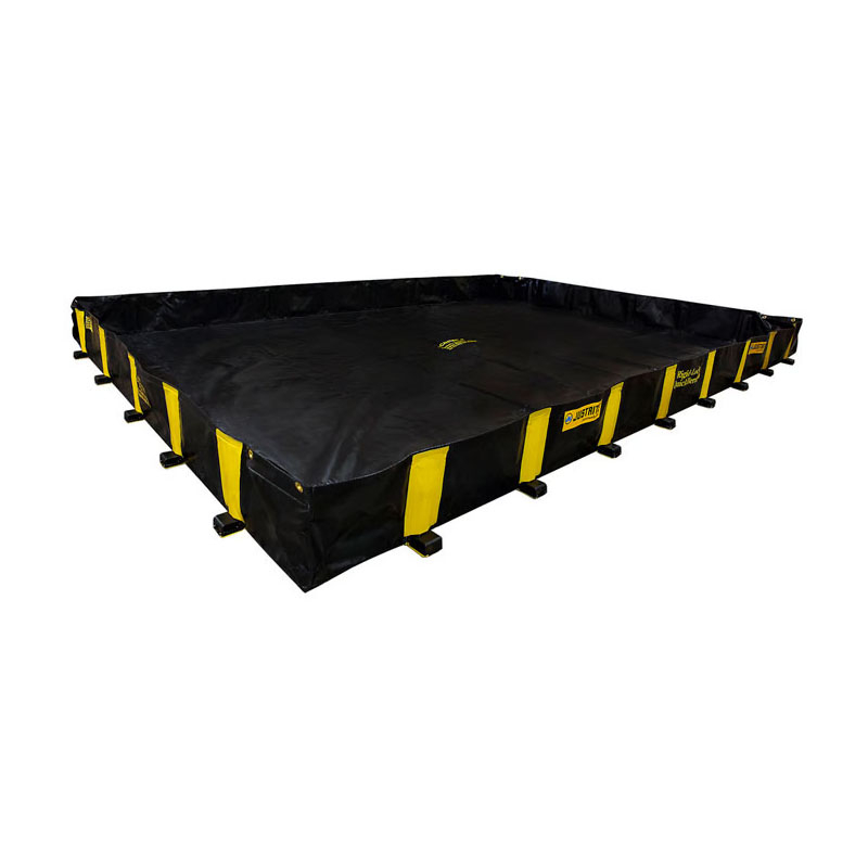 Protection de sol et stockage industriel Bac de rétention souple pliable avec équerres - 981.264 - Rigid-Lock Quickberm