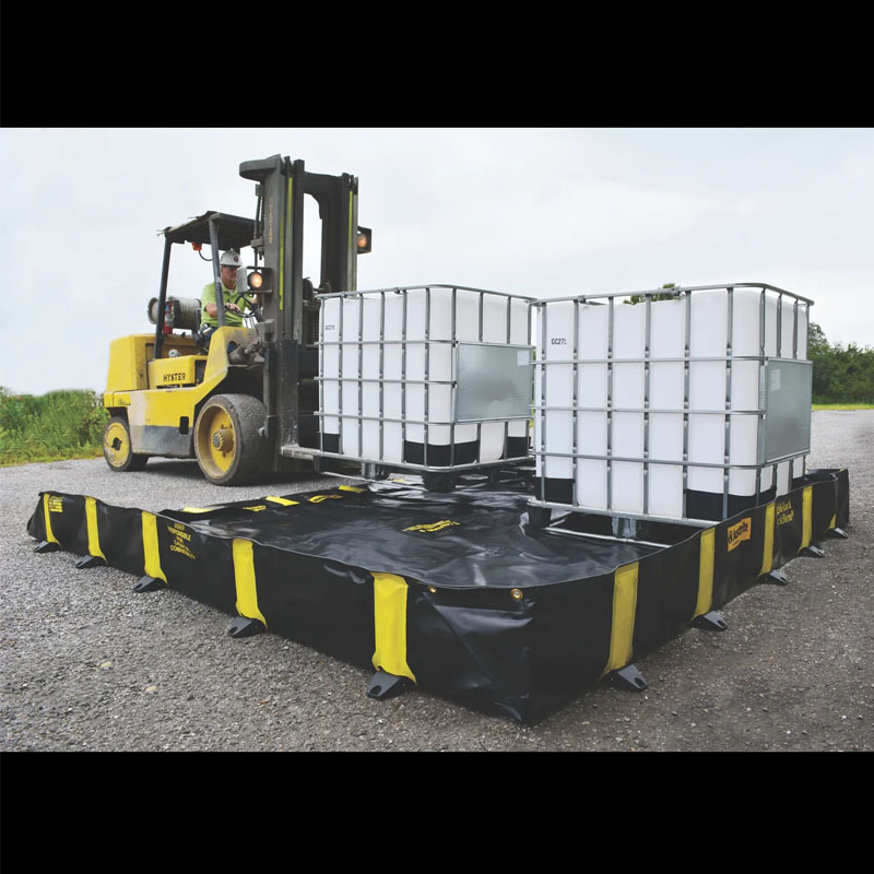 Protection de sol et stockage industriel Bac de rétention pliable en PVC - 4444.008 - Rigid-Lock Quickberm XT