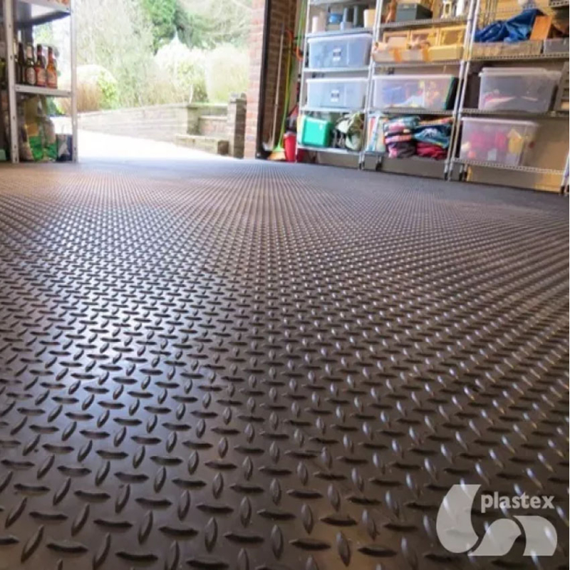 Tapis et revêtements de sols Dalle PVC Antidérapante Noir - 346.8 - Plastex Chex