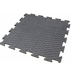 Tapis et revêtements de sols Dalle caoutchouc emboîtable robuste Noir 100×100cm - 0 - CLIPSUPER