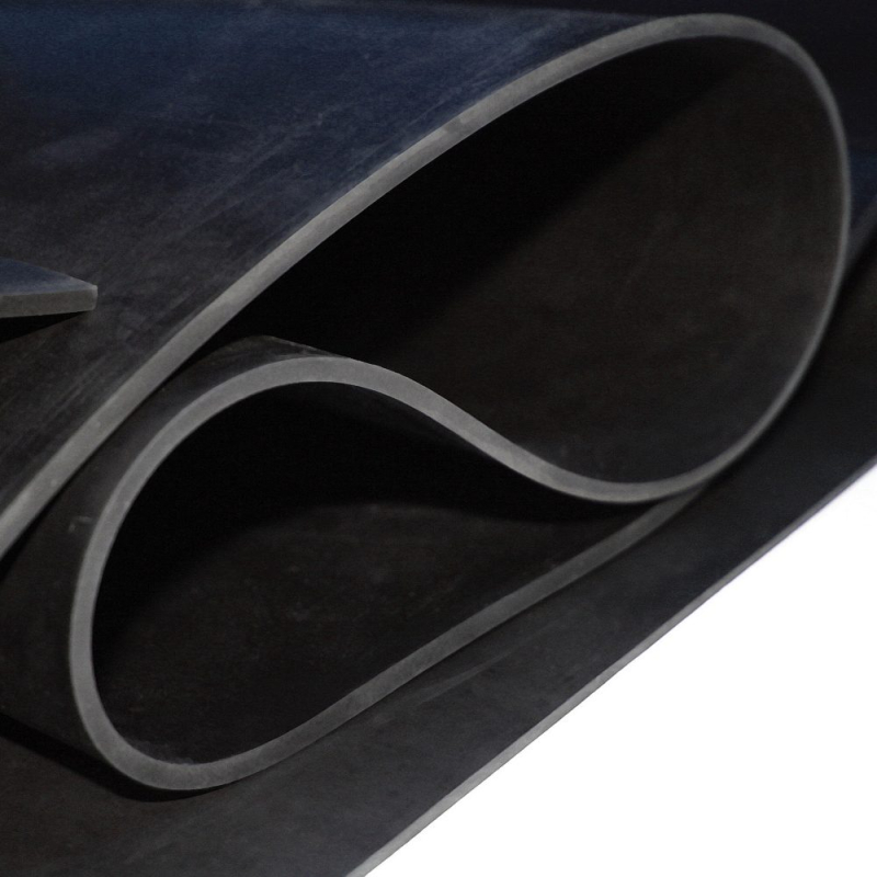 Feuille de caoutchouc naturel et SBR épaisseur 3mm à 12mm pour cabines de grenaillage