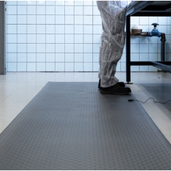 Tapis de sol antifatigue ESD en mousse résiliente 9,5 mm pour station debout prolongée.