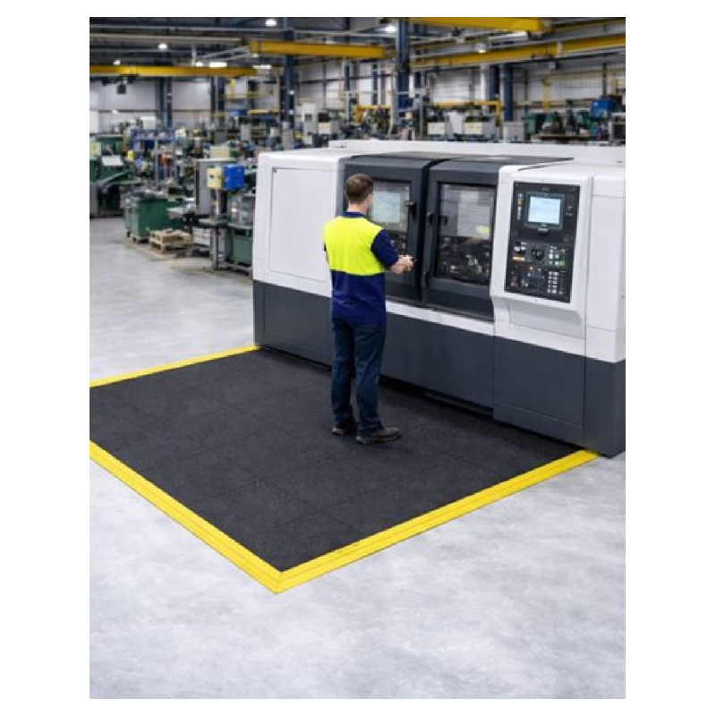 Tapis antifatigue modulaire milieux huileux pour travail debout prolongé