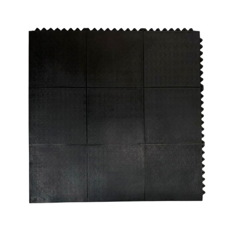 Revêtement de sol industriel modulaire conforme ESD et résistant aux produits chimiques.